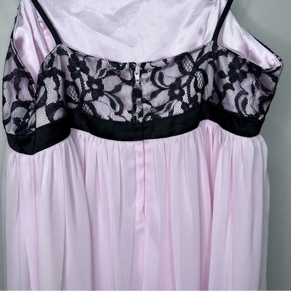 Jessica Mclintock Girls Vintage Pink & Black Chiffon Dress Size 16 - Picture 7 of 9